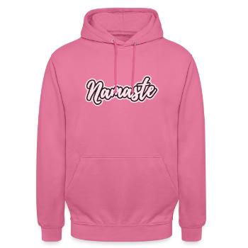 Namaste White (Distressed) - Unisex Hoodie - Pink - Vorne - Alina (178cm) & Michal (187cm)