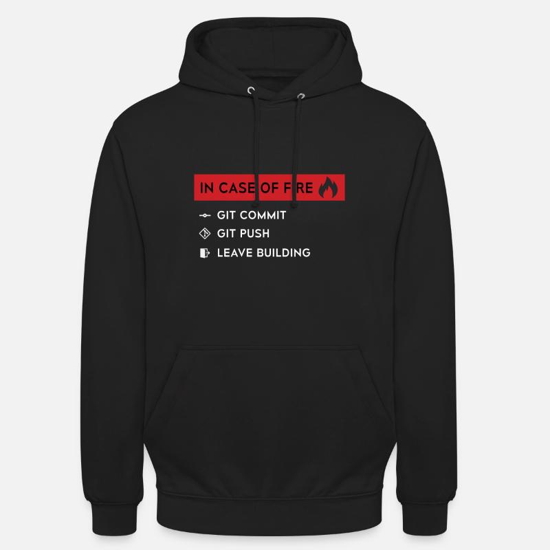 En cas d'incendie - GitHub - Sweat-shirt à capuche unisexe - noir