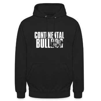 Colorbulls Conti Bulldoggen Continental Bulldogs - Sweat-shirt à capuche unisexe - noir - Devant - Alina (178cm) & Michal (187cm)