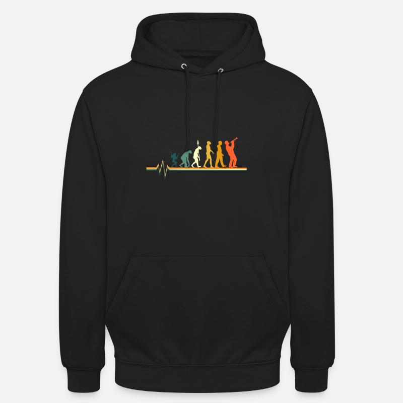 Trompette Heartbeat Evolution Instrument Gift - Sweat-shirt à capuche unisexe - noir