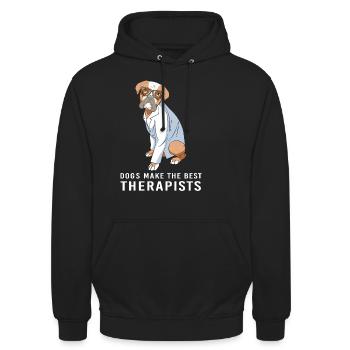 Therapy Therapist Dog Therapy Dog Dog Training - Unisex Hoodie - black - Front - Alina (178cm) & Michal (187cm)
