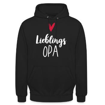 Lieblings Opa - Unisex Hoodie - Schwarz - Vorne - Alina (178cm) & Michal (187cm)