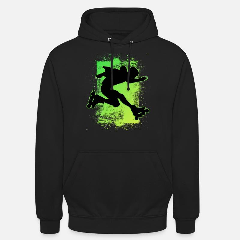 Rollerblades rollers - Sweat-shirt à capuche unisexe - noir