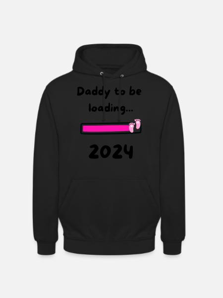 Daddy loading 2024 Girl - Unisex Hoodie - black