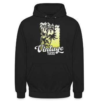 Diese Legende Wurde 1986 Geboren Geburtstag Retro - Unisex Hoodie - Schwarz - Vorne - Alina (178cm) & Michal (187cm)