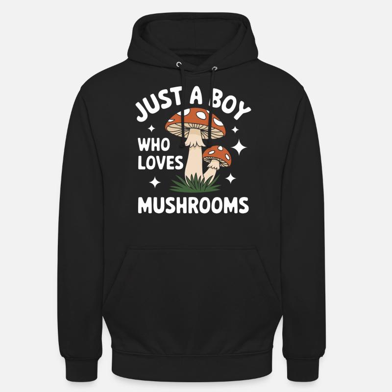 Champignons Champignons Champignon Champignon - Sweat-shirt à capuche unisexe - noir