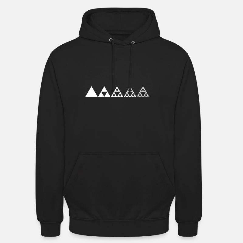 Math Sierpinski Triangle Fractal Geometry Sign - Unisex Hoodie - black