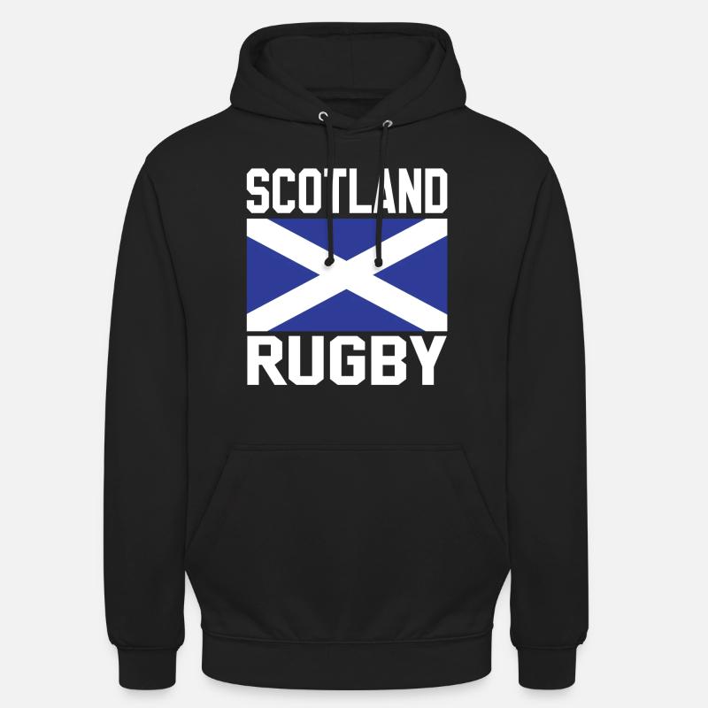 Rugby Ecosse - Sweat-shirt à capuche unisexe - noir