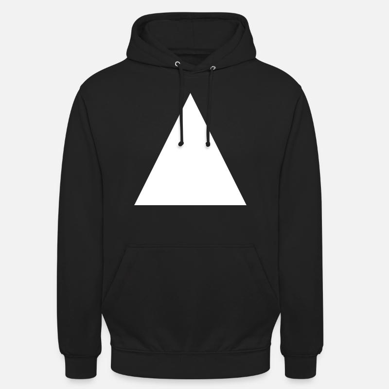 Triangle blanc - Sweat-shirt à capuche unisexe - noir