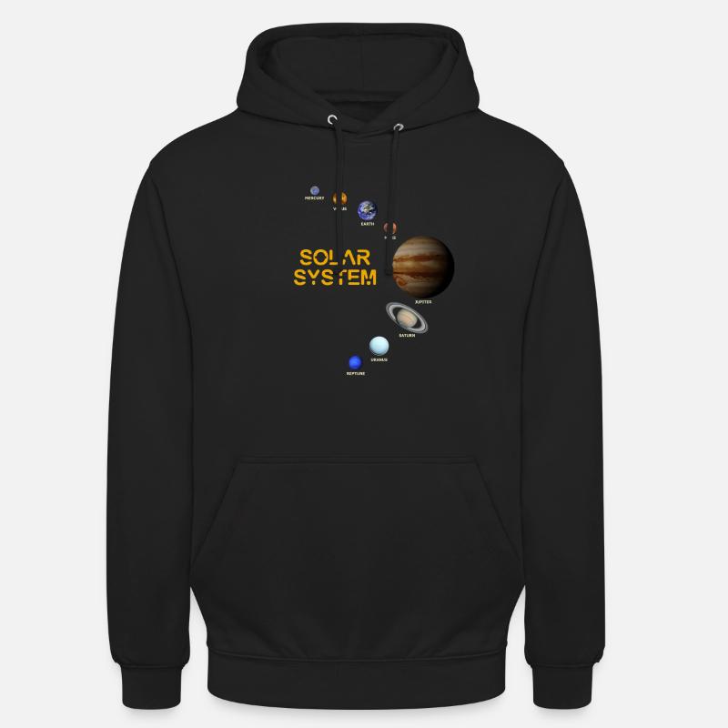 Système solaire! - Sweat-shirt à capuche unisexe - noir