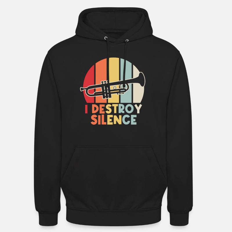 Je détruis le silence - Sweat-shirt à capuche unisexe - noir