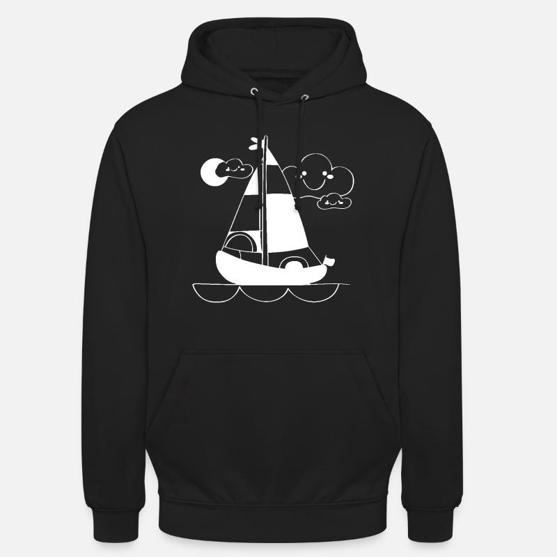Dessin animé Voile - Sweat-shirt à capuche unisexe - noir
