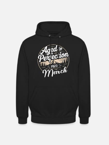 Birthday present march 1980 - Unisex Hoodie - black