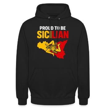Pride Sicilians – Sicily Color Block - Unisex Hoodie - black - Front - Alina (178cm) & Michal (187cm)