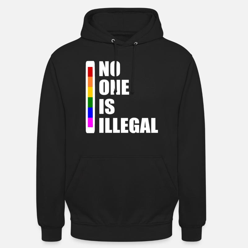 No one is illegal - Sweat-shirt à capuche unisexe - noir