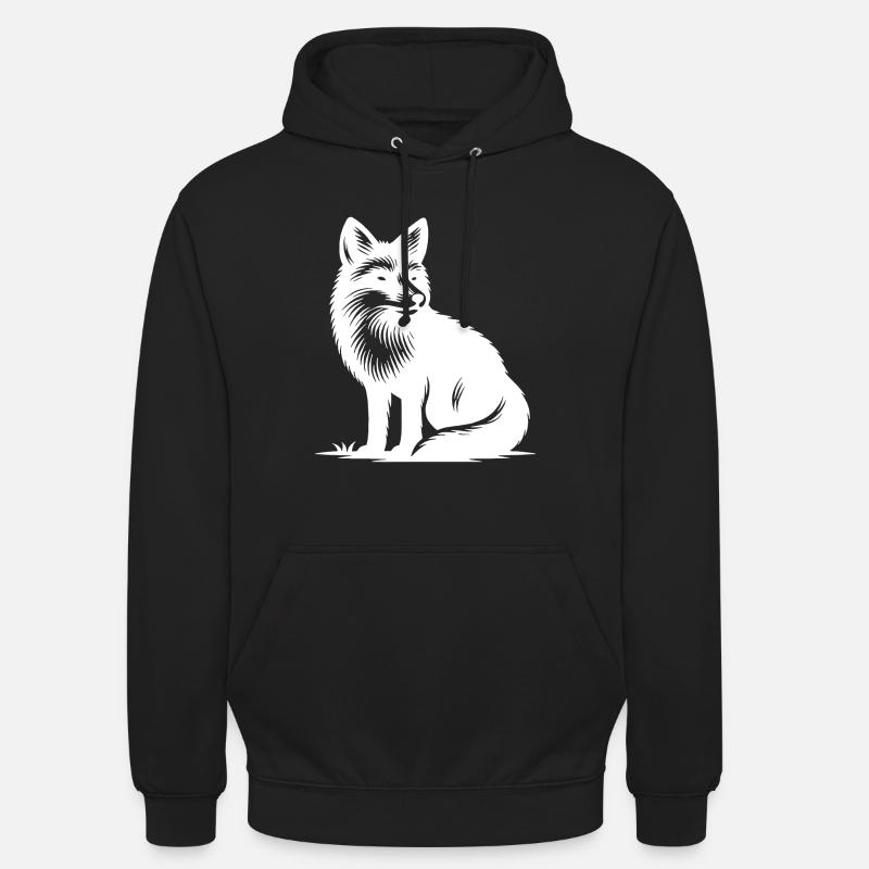 Renard mignon et rusé - Sweat-shirt à capuche unisexe - noir