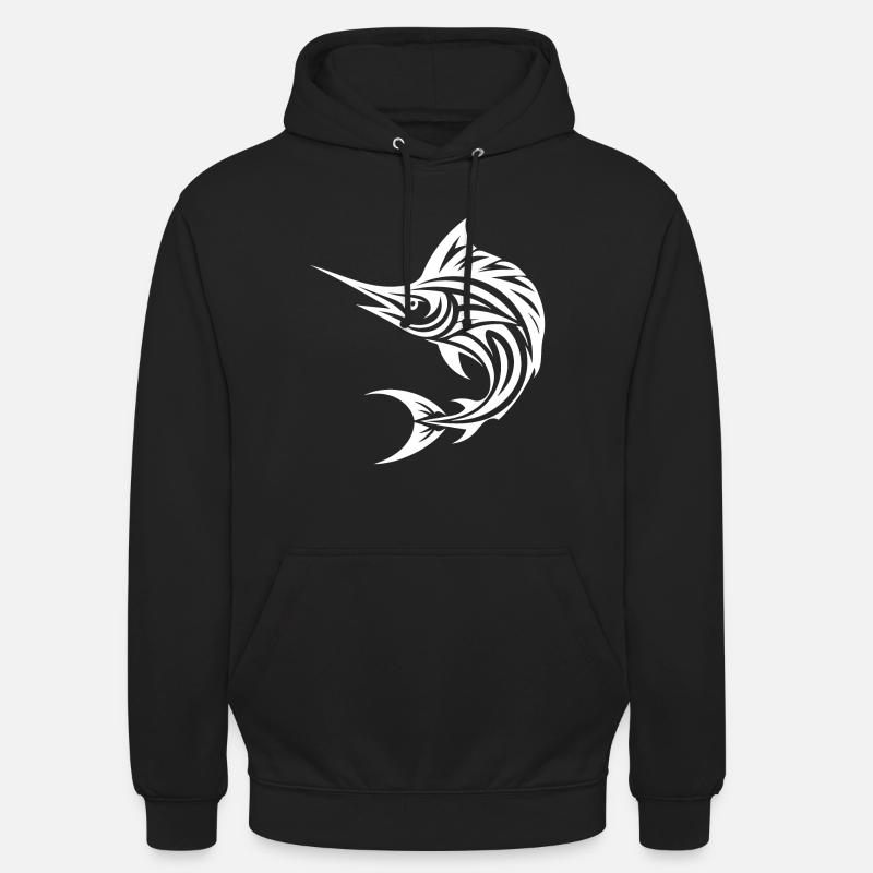 Voilier Swift - Espadon élégant - Sweat-shirt à capuche unisexe - noir