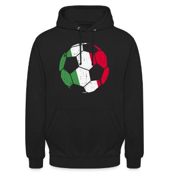 Italy, football, team, supporter, champions - Unisex Hoodie - black - Front - Alina (178cm) & Michal (187cm)