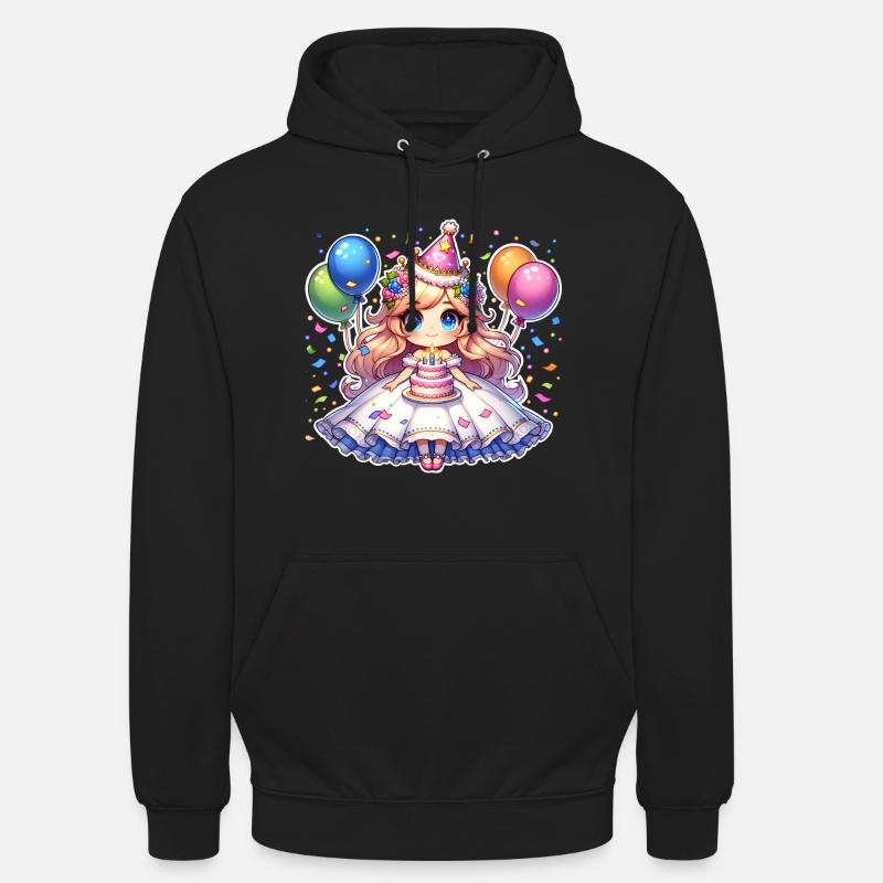 Anniversaire Princesse - Sweat-shirt à capuche unisexe - noir