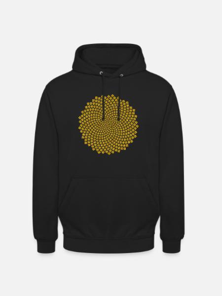 Sunflower Seed, Fibonacci spiral, Golden Ratio - Unisex Hoodie - black