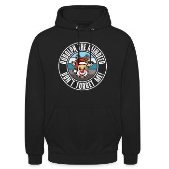 Rudolph - Sweat-shirt à capuche unisexe - noir - Devant - Alina (178cm) & Michal (187cm)