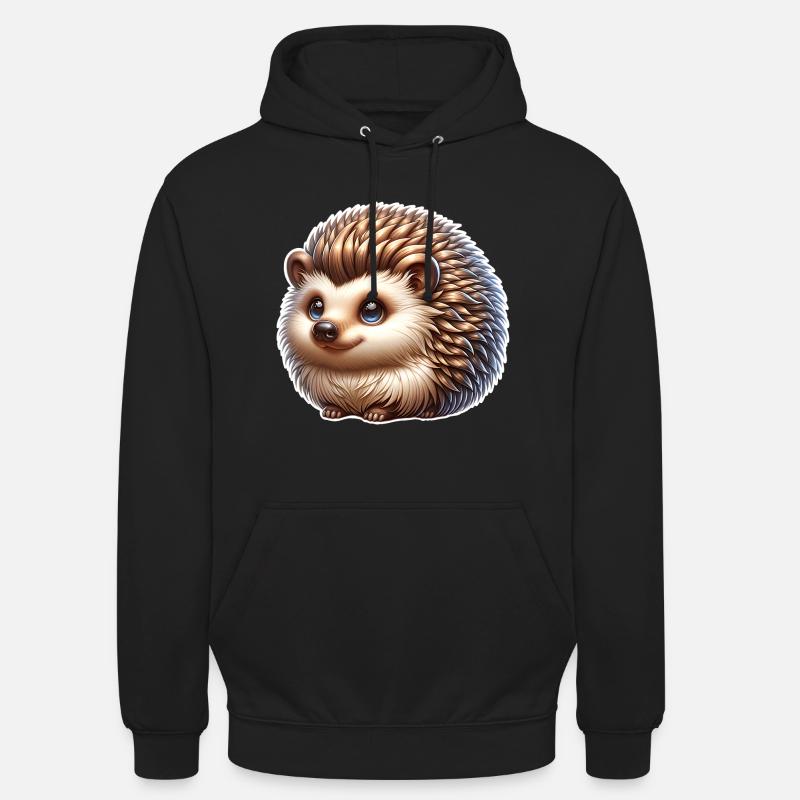 Hérisson - Sweat-shirt à capuche unisexe - noir