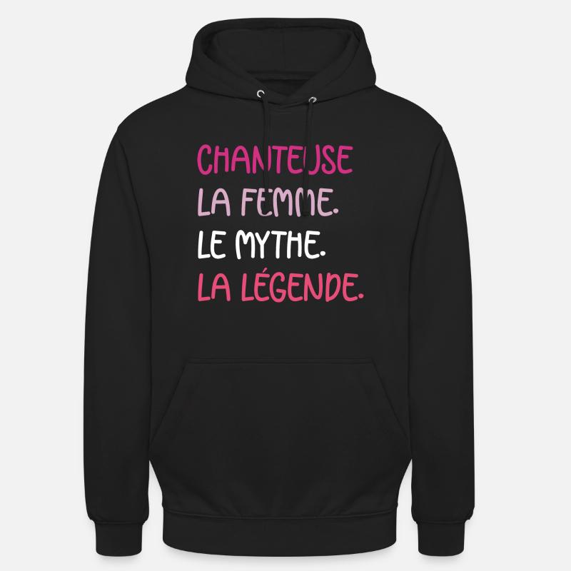 chanteuse - Sweat-shirt à capuche unisexe - noir