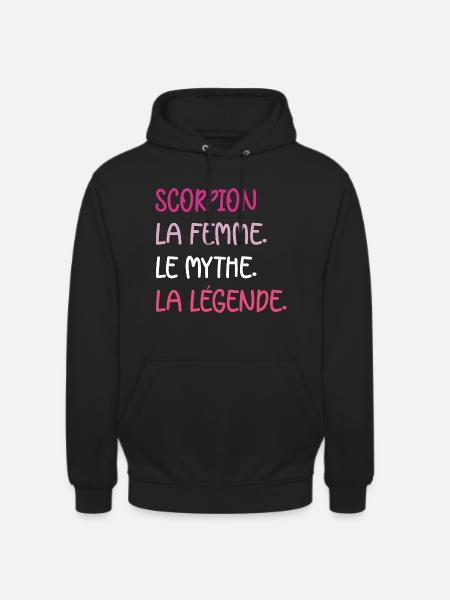 scorpion - Sweat-shirt à capuche unisexe - noir
