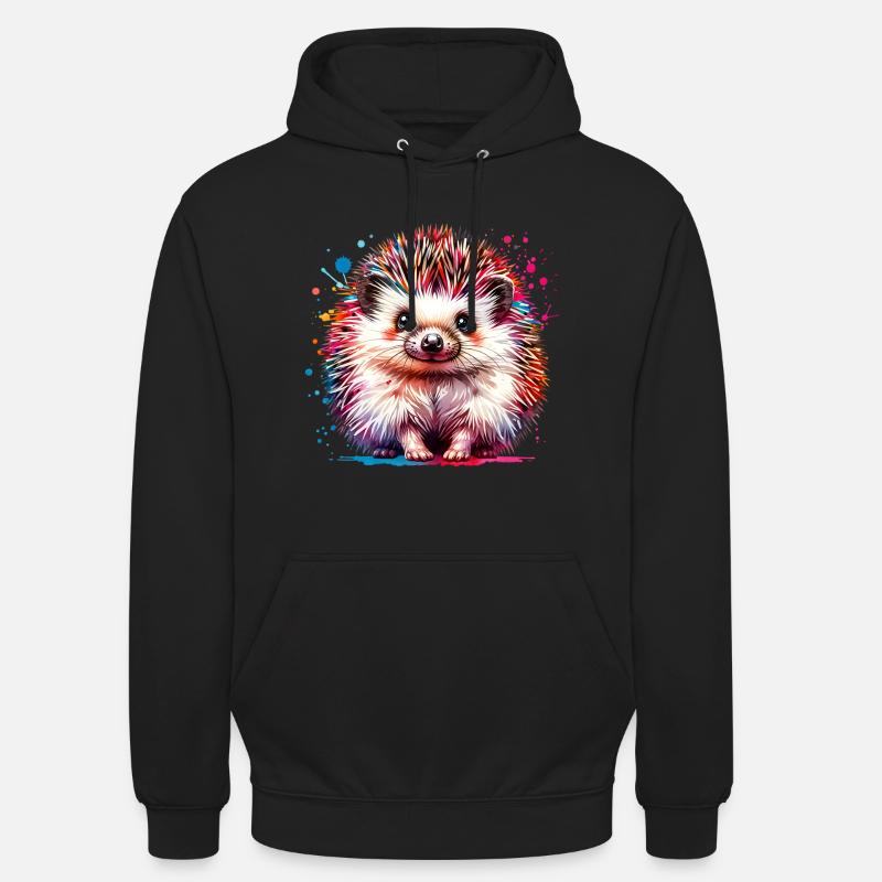 Hérisson - Sweat-shirt à capuche unisexe - noir