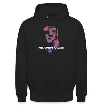 HEAVEN CLUB - Unisex Hoodie - Schwarz - Vorne - Alina (178cm) & Michal (187cm)