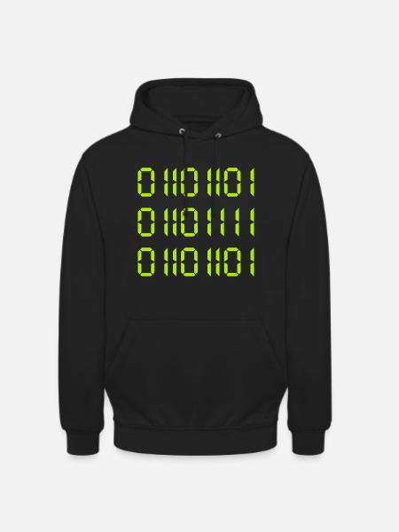 MOM - in Binary - Unisex Hoodie - black