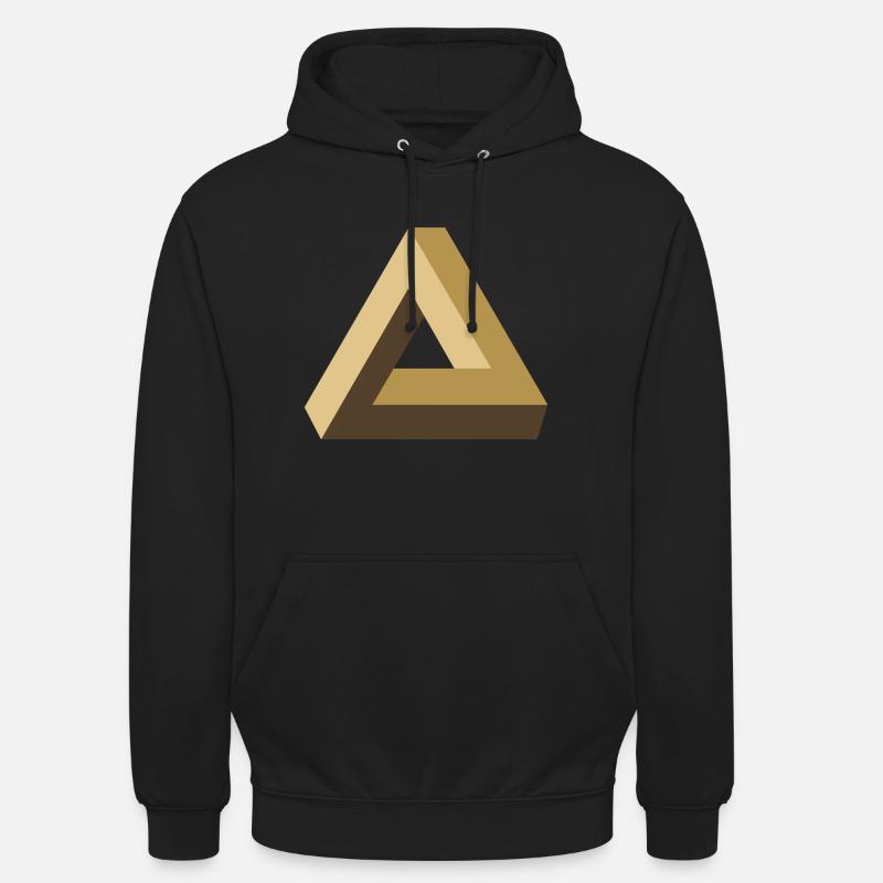 Tribar, Optics, Illusion, Triangle, Geometry, Math - Unisex Hoodie - black