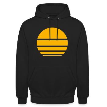 Pattern frame sun - Unisex Hoodie - black - Front - Alina (178cm) & Michal (187cm)