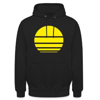 Pattern frame sun - Unisex Hoodie - black - Front - Alina (178cm) & Michal (187cm)