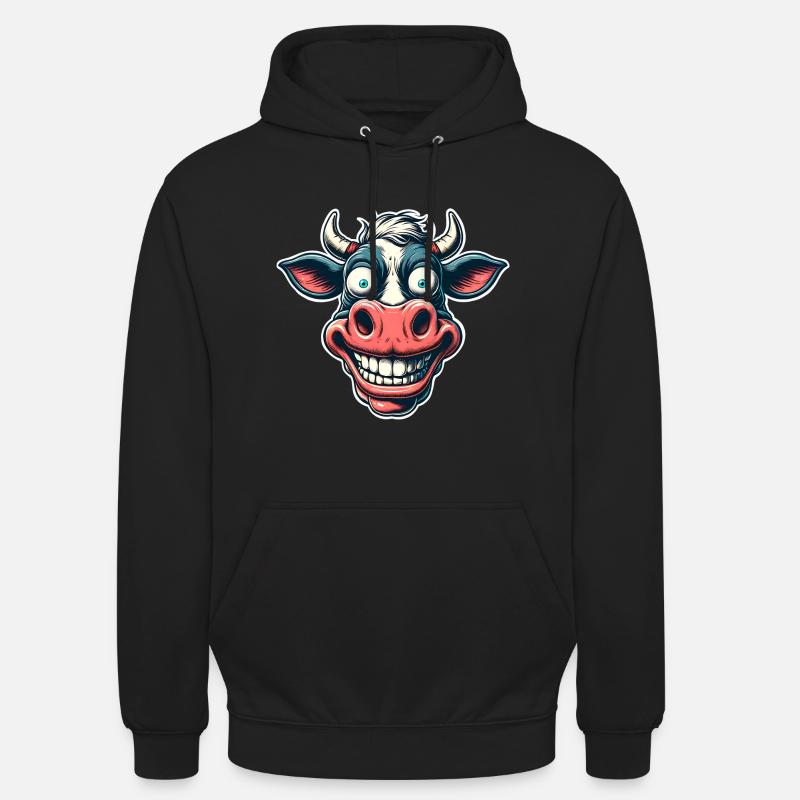 Vache - Sweat-shirt à capuche unisexe - noir