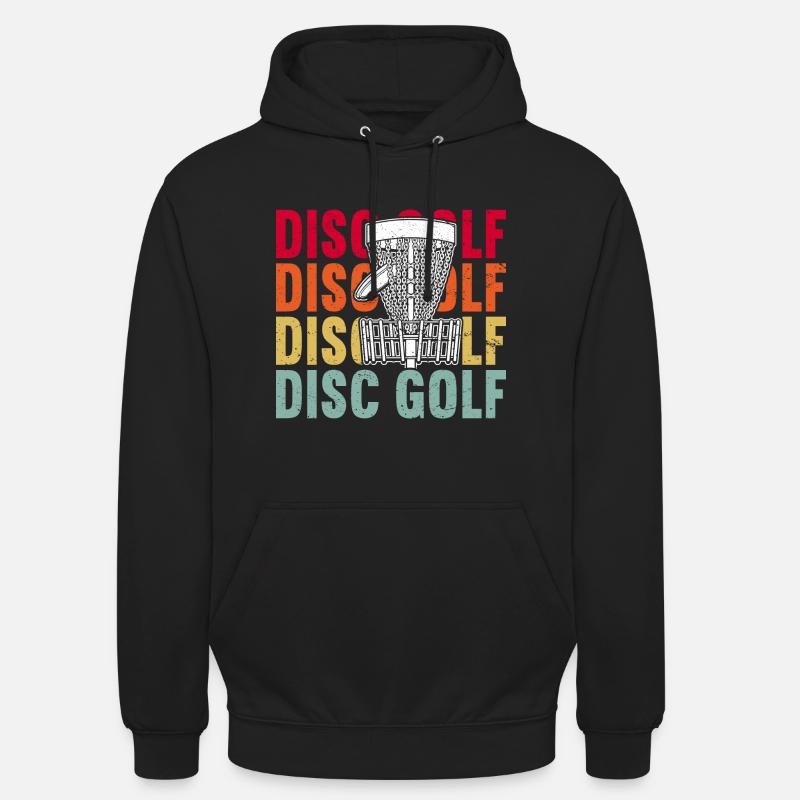 Disc Golf - Sweat-shirt à capuche unisexe - noir