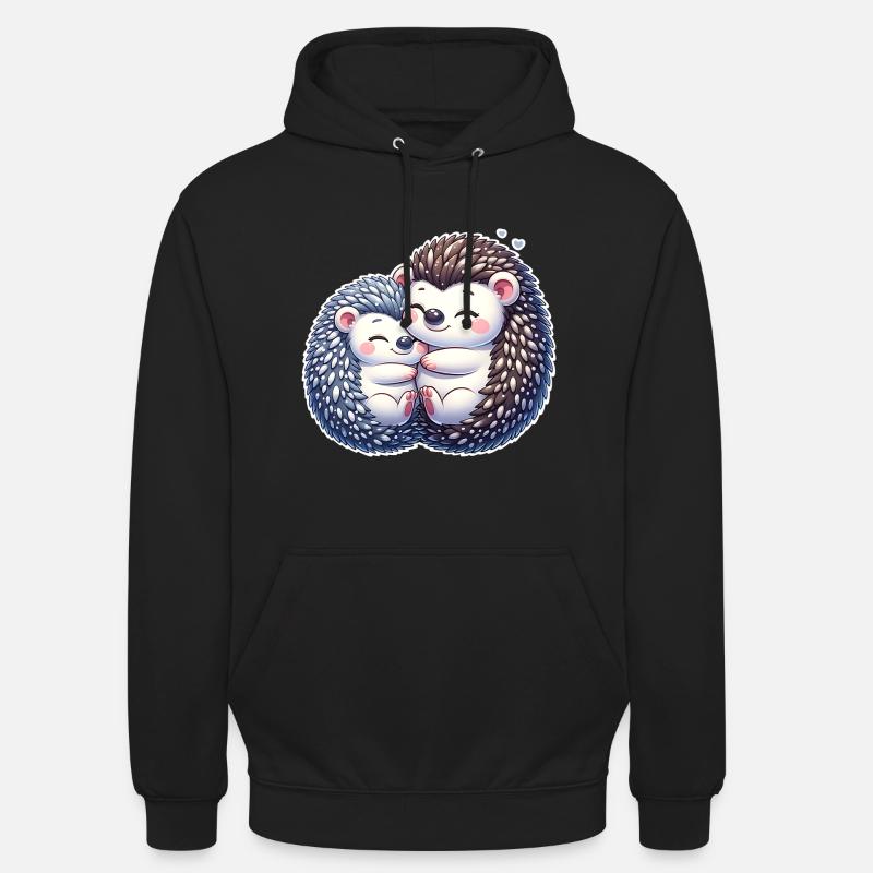 Hérisson - Sweat-shirt à capuche unisexe - noir