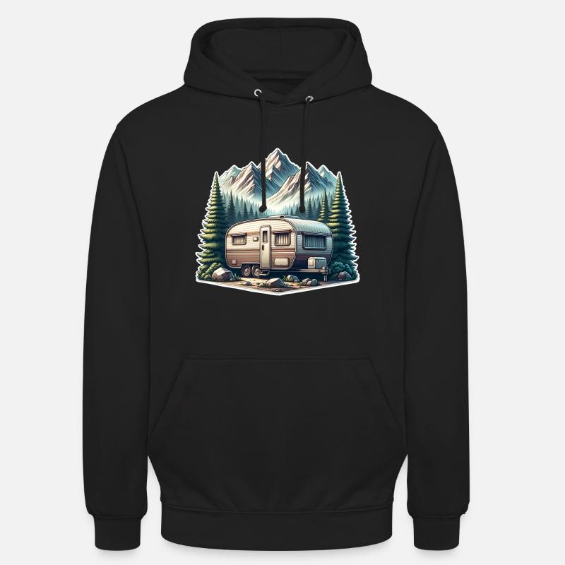 Camping Wohnwagen - Unisex Hoodie - Schwarz