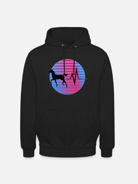 Pferd - EKG - Unisex Hoodie - Schwarz