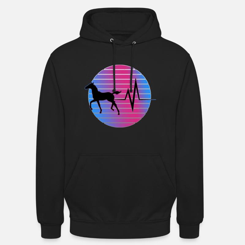 Pferd - EKG - Unisex Hoodie - Schwarz