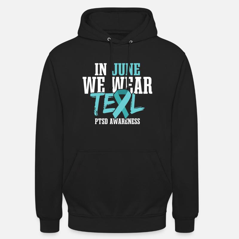 Sensibilisation au TSPT - Sweat-shirt à capuche unisexe - noir