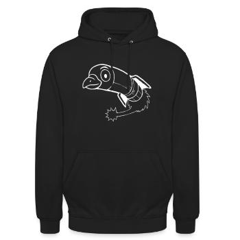 Missile Pigeon - Unisex Hoodie - black - Front - Alina (178cm) & Michal (187cm)