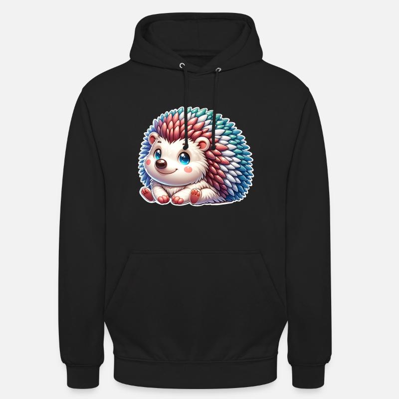 Hérisson - Sweat-shirt à capuche unisexe - noir