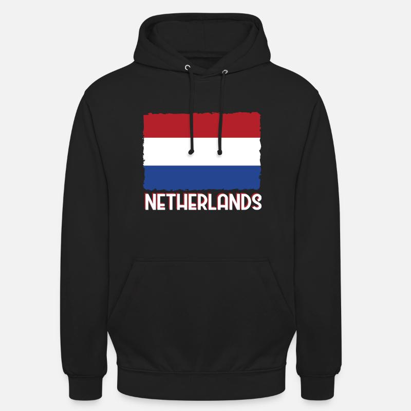 Pays-Bas Flag Hollande - Sweat-shirt à capuche unisexe - noir