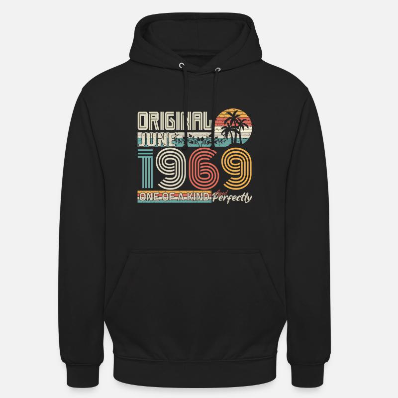 Juni 1969 Juni-Jubiläum Juni 1969 - Unisex Hoodie - Schwarz