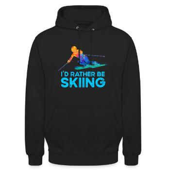 snow - Unisex Hoodie - black - Front - Alina (178cm) & Michal (187cm)
