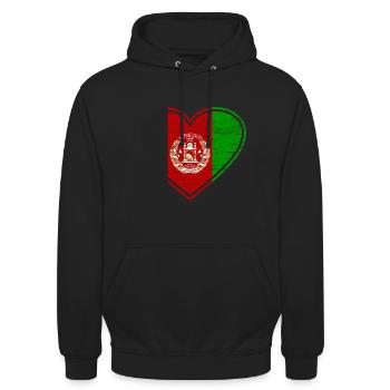 Afghanistan Asien Geschenkidee - Unisex Hoodie - Schwarz - Vorne - Alina (178cm) & Michal (187cm)