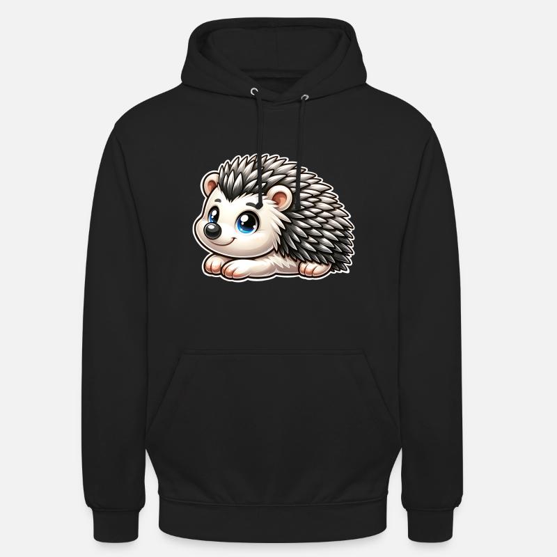 Hérisson - Sweat-shirt à capuche unisexe - noir