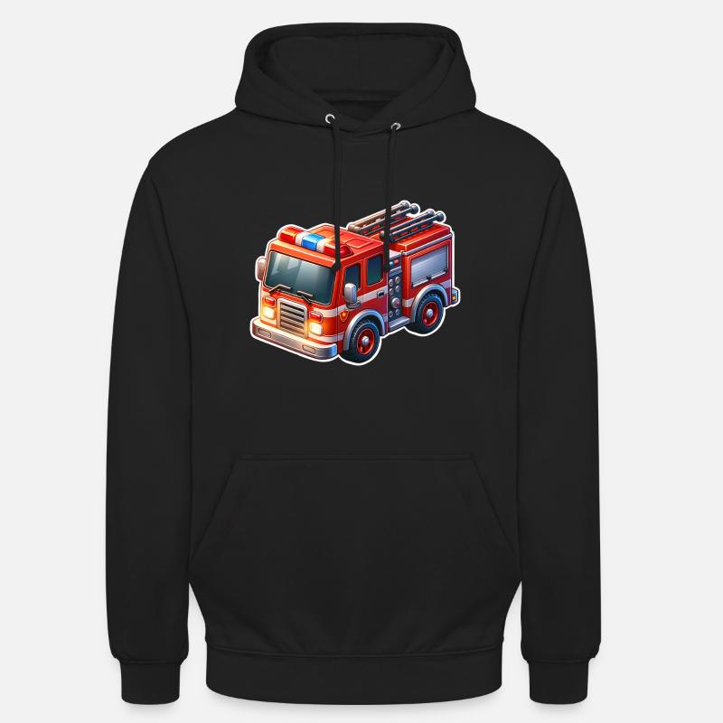 Pompiers - Sweat-shirt à capuche unisexe - noir