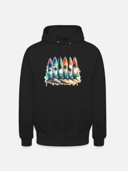 Surfing Surfers - Unisex Hoodie - black